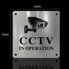 Brushed Aluminum Surveillance Sign Metal Safety Plate Anti-rust Stainless Steel Nameplate Durable Warning Label Outdoor