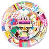 50 Cute Cartoon Birthday Stickers for Cake and Milk Tea Cup Decoration
