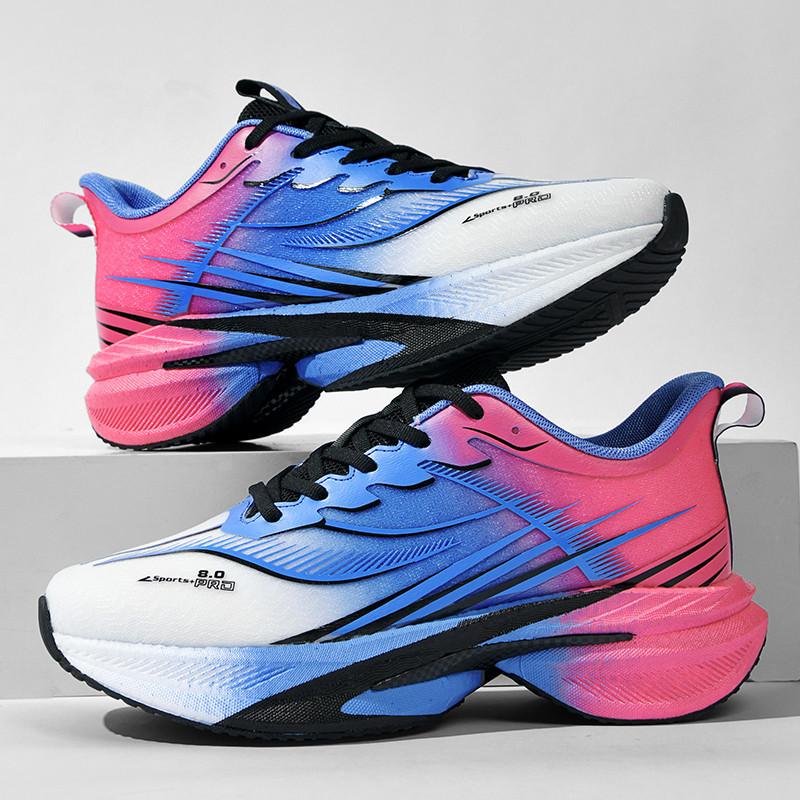 Men's shoes summer new carbon board running shoes sole light soft shock absorption trend versatile casual sports shoes