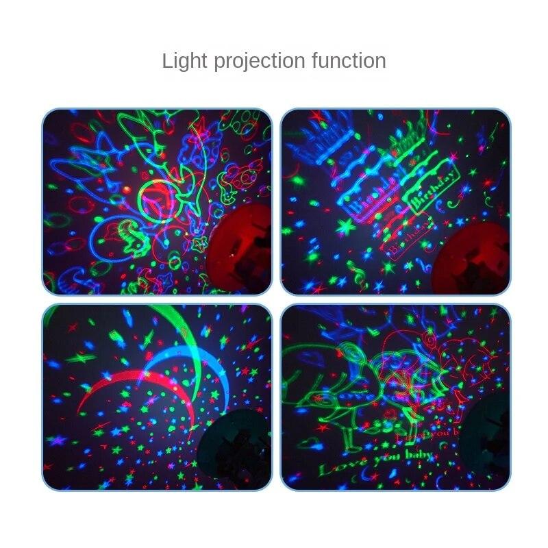 Creative Nordic Carousel Music Box Star Projection Light Luminous Music Box Home Desktop Decorative Arts and Crafts Holiday Gift