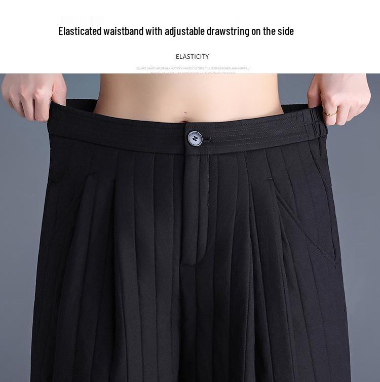 High Waist Winter Bootcut Pants: Warm, Thickened, Anti-Aging, Loose Fit for Middle-aged Women