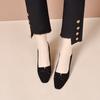 Small Square Head High Heels Women's Spring Simple Temperament Black Stiletto Fashion Shoes Bow Light Mouth Women's Single Shoes