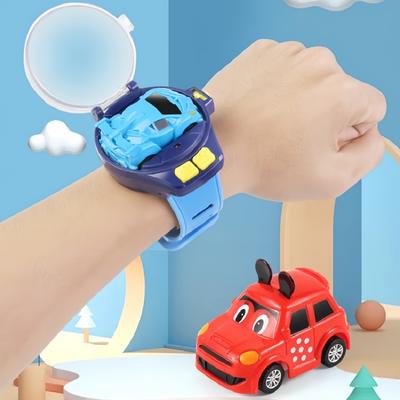 2.4G Crianças Mini Relógio Carro de Controle Remoto Brinquedo Portátil USB Carregamento Desenho Animado Carro de Controle Remoto Relógio Brinquedo Crianças Presente de Aniversário