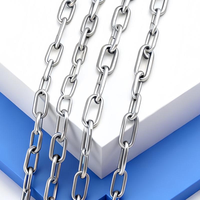 1M Rust Resistant 304 Stainless Steel Chain Welded Durable Chain for Hanging Swing Pet Leash Patio Decor Hanging