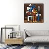 Picasso Famous Paintings "Three Musicians" Wall Art Abstract Posters and Prints for Office Living Room Home Decoration