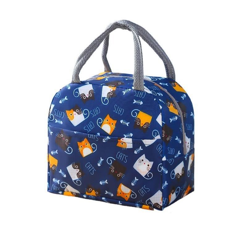 New Floral Design Oxford Fabric Insulated Lunch Bag For Students And Office Workers Thick Aluminum Foil Bag