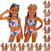 Conjunto de Bikini de Dos Piezas para Niñas, Top Tankini y Braguita, Ropa de Baño de Verano para Niños, Traje de Baño con Estampado del Día de la Independencia