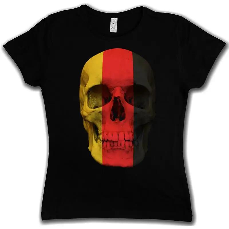 CLASSIC GERUnisexY GERUnisex SKULL FLAG Women T SHIRT Sch Del Deutschland