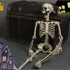 Halloweenowy Szkielet Człowieka Rekwizyt Całego Ciała, Realistyczne Kości Czaszki do Domu Strachów, Straszne Dekoracje Imprezowe