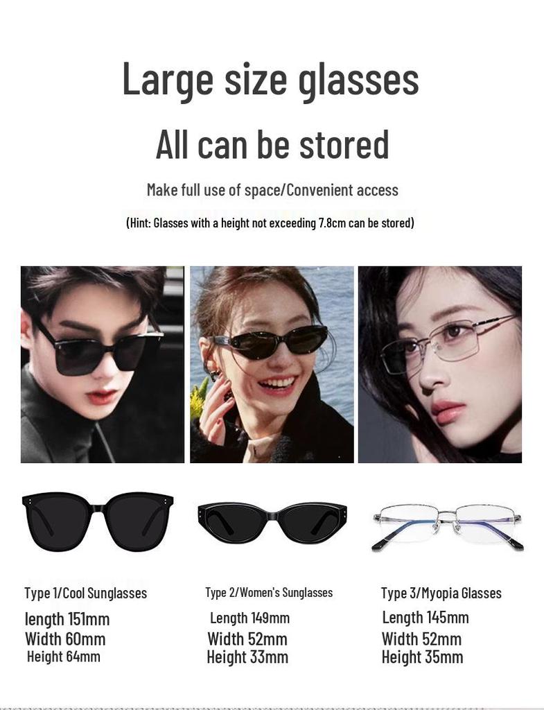 Magnetic Sunglasses Clip & Storage for Alphard, Vellfire, and Crown Visors