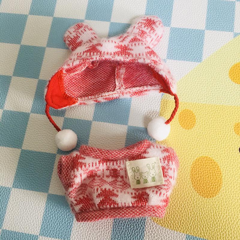 בגדי בובת קטיפה ויניל חמודה 17 ס"מ קופסה עיוורת - תליון LaBuBu שמלת אביזרים