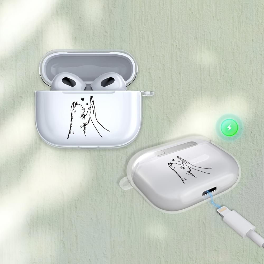 Fashionable and Creative Cat Pattern Suitable for Airpods 3 2 1 Pro 2 4 Pro3 Transparent Headphone Protective Case, Anti Drop