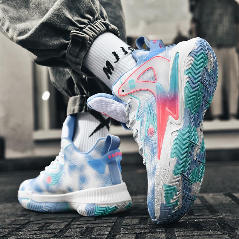 Summer mandarin duck basketball shoes for men and women couples mesh breathable non-slip sports shoes basketball shoes