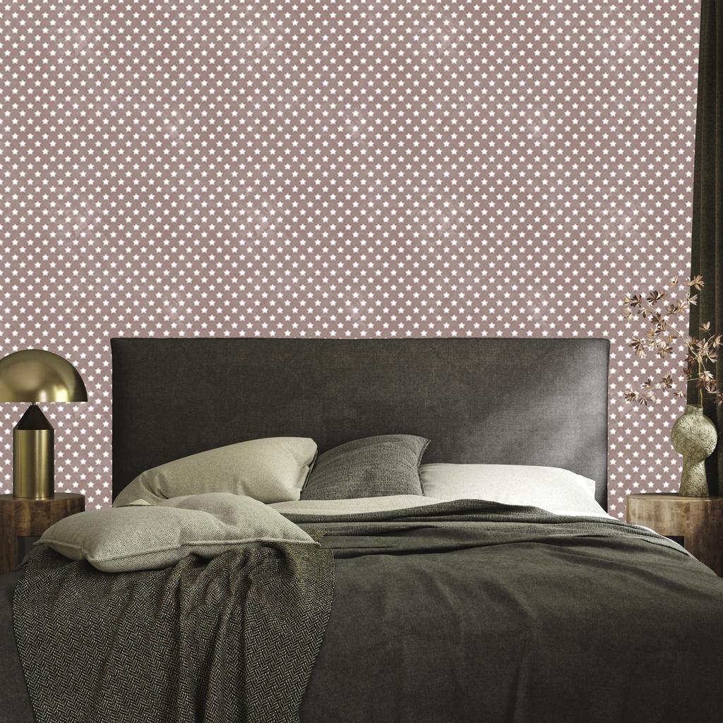 Stars Wallpaper Red and Light Gray for Living Room and Bedroom 50x1000