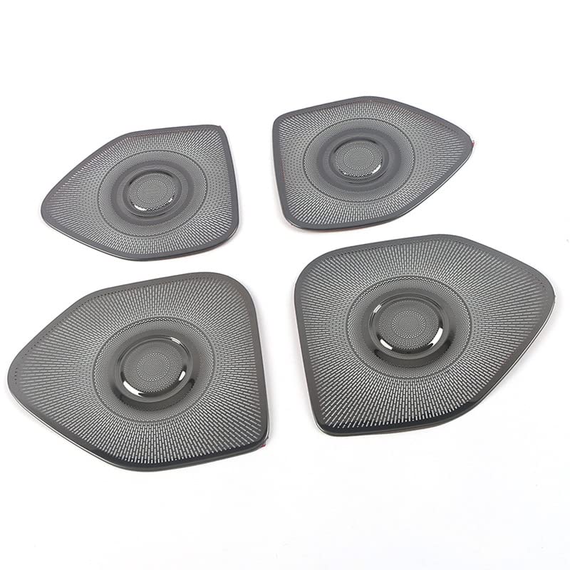Onami Nissan Door Speaker Interior Stainless Steel Set for X-Trail Covers, Panels, 4-Piece T33/SNT33 (Black) 22X-TR21-BK