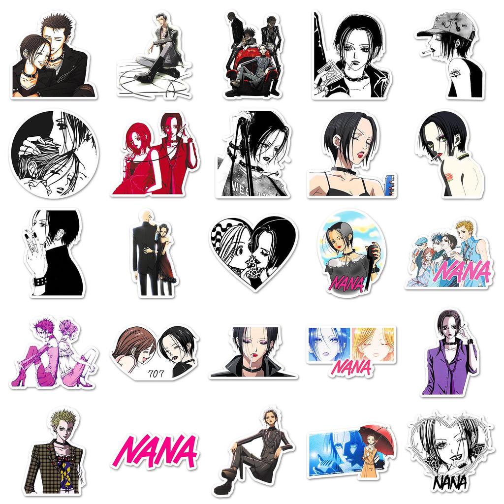 50 NANA Graffiti Stickers: Creative Japanese Anime Waterproof Decals for Suitcases & Phone Cases