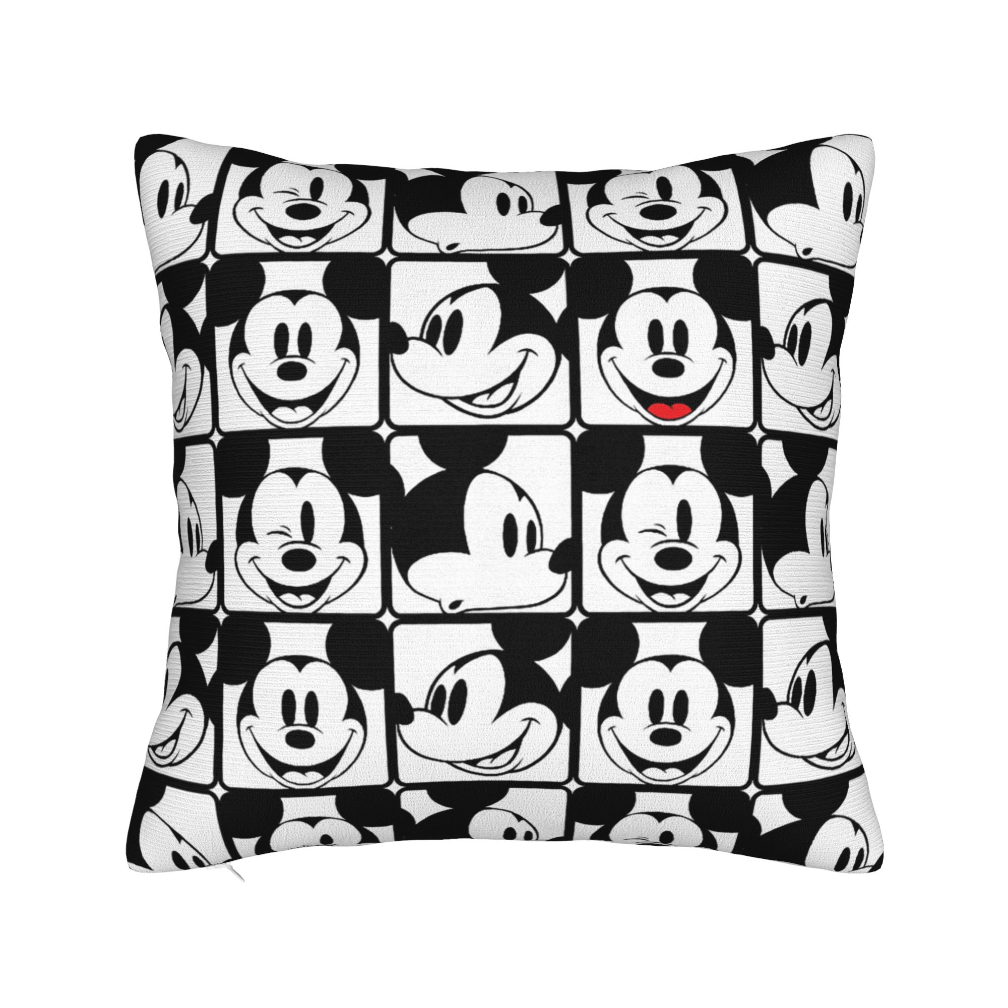 

Classic Mickey Mouse Square Pillow Case Cushion Cover Funny Zippered Decor Pillowcase for Car 45x45cm 40cmx40cm