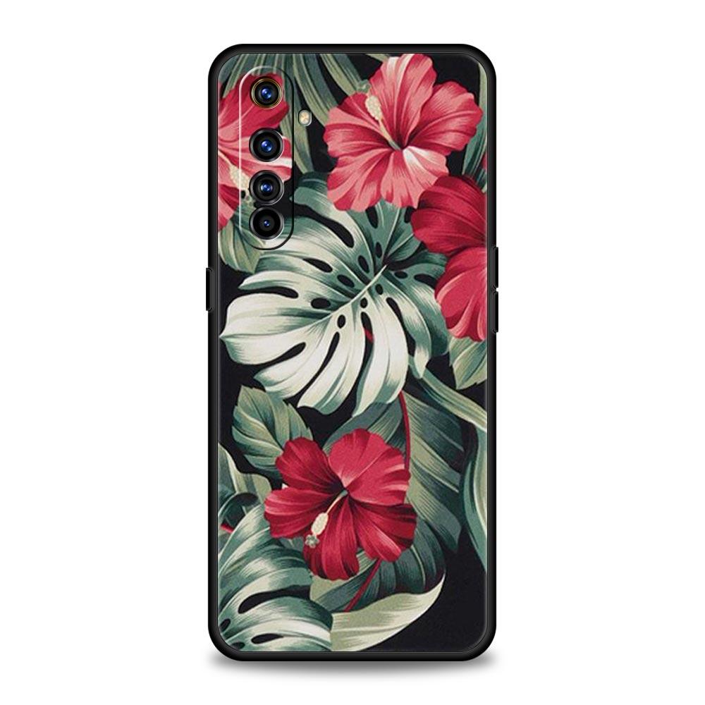 Vintage Banana Leaf Flower Phone Case For Realme 12 11 10 9 8 5G 7 6 GT5 GT3 GT2 Pro Plus C21 C11 C25 C35 GT Neo 2 3 3T 5 Cover