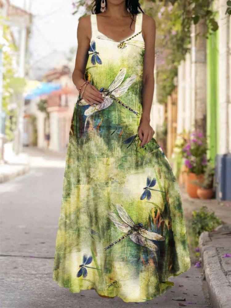 2025 Bohemian Off Shoulder Strapless 3D Tie Dye Dress