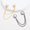 2pcs Multi-Function Magnetic Clothing Clip With Chain Metal Buttons Clip Clothes Scarf Trouser Legs Cuff Fixing Magnet Pin