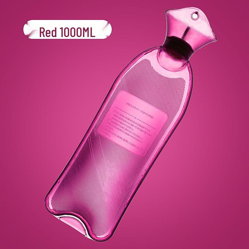 1000ML Explosion-Proof Hot Water Bottle: Long, Thickened Hand Warmer for Women - Ideal for Abdomen, Waist, and Cervical Spine