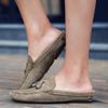 Fashion Fashion Men Casual Summer Shoes 2024 New Comfortable Leather for Men Muller Shoes Handmade Male Half Drag Mens Slip On Shoes