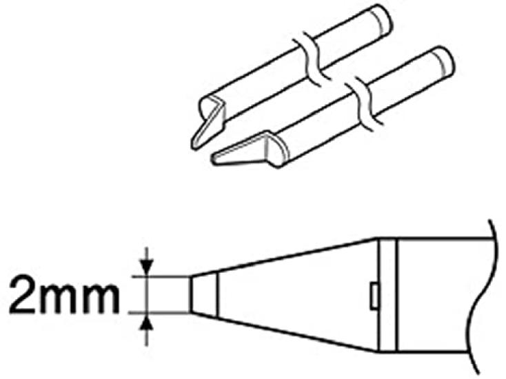 HAKKO Hot Tweezer Soldering Tip, 2L Type, for Chip Components, FX-8804, A1378