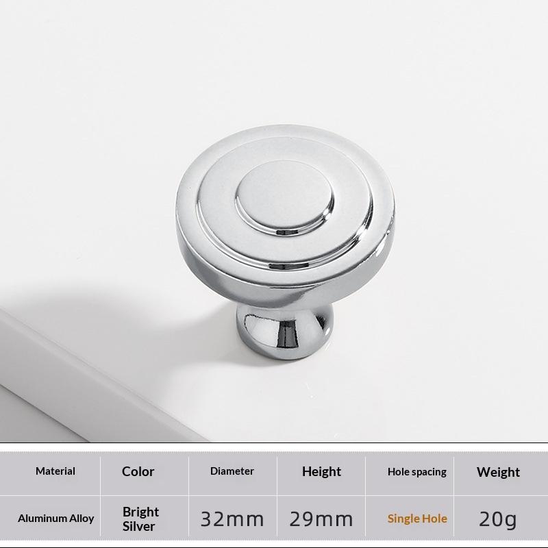 Aluminum Alloy Furniture Knobs Rustproof Waterproof Surface Classic Design for Cabinet Drawer Dresser Bathroom Kitchen Furniture