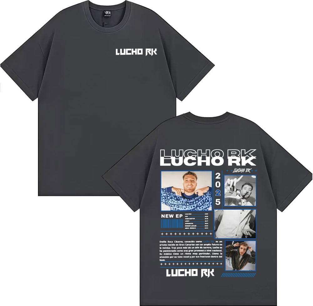 Rapper Lucho Rk Album Tour 2025 Graphic T Shirts Unisex Women Vintage Gothic Short Sleeve Tshirt Fashion Casual Oversized T Shirt