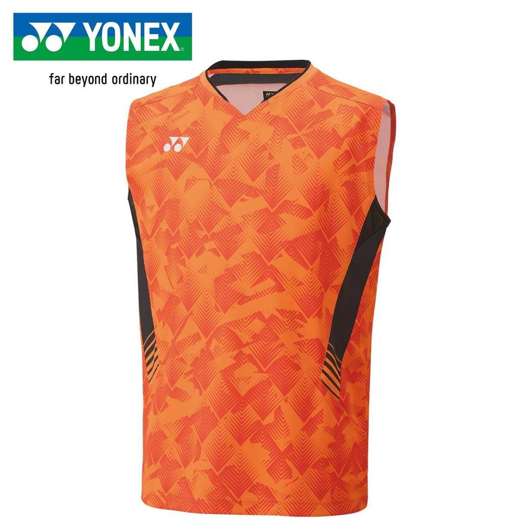 YONEX Sleeveless Game High Orange Size 10658 Men's Shirt, (752),