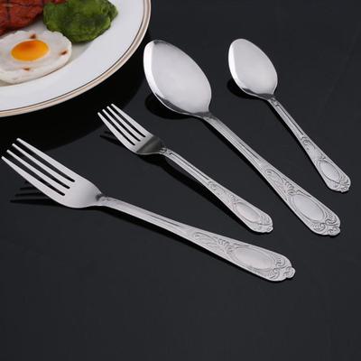 Stainless Steel Cutlery Set: Soup Spoons & Dessert Forks for Restaurants & Homes
