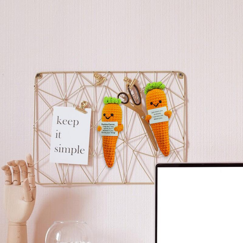 Creative Positive Energy Doll Hand Crocheted Carrot Emoticon Bag Decoration Cute Knitting Doll Decoration Funny Gifts With