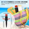 Ancora Stabilizzatore Antivento per Ombrellone da Spiaggia Design Anti-Rotazione a 360° Adatto al 90% degli Ombrelloni Universale per Spiaggia Campeggio Esterno