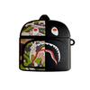 Airpods Pro Airpods Pro Haifisch-Camouflage Silikon Kopfhörerhülle mit Karabiner und Voll-Camouflage-Muster Hülle, Cover, Case, Schlüsselanhänger, Wiederaufladbar,