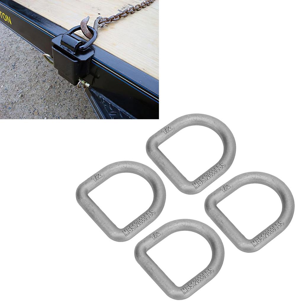 Trailer D-Rings, Heavy Duty and Reliable Trailer Welded D-Rings Set of 4
