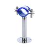 Decorative 304 Stainless Steel Pipe Bracket with Base for Water & Gas Pipes