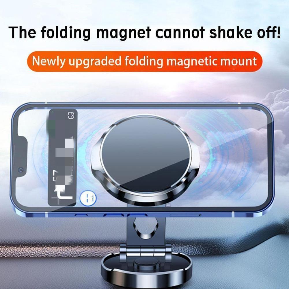 Neuer 720° Metall Magnetischer Auto Handyhalter Faltbarer Handyhalter Lüftungsschlitz Magnetische Halterung GPS Unterstützung Für iPhone 14 pro Halter