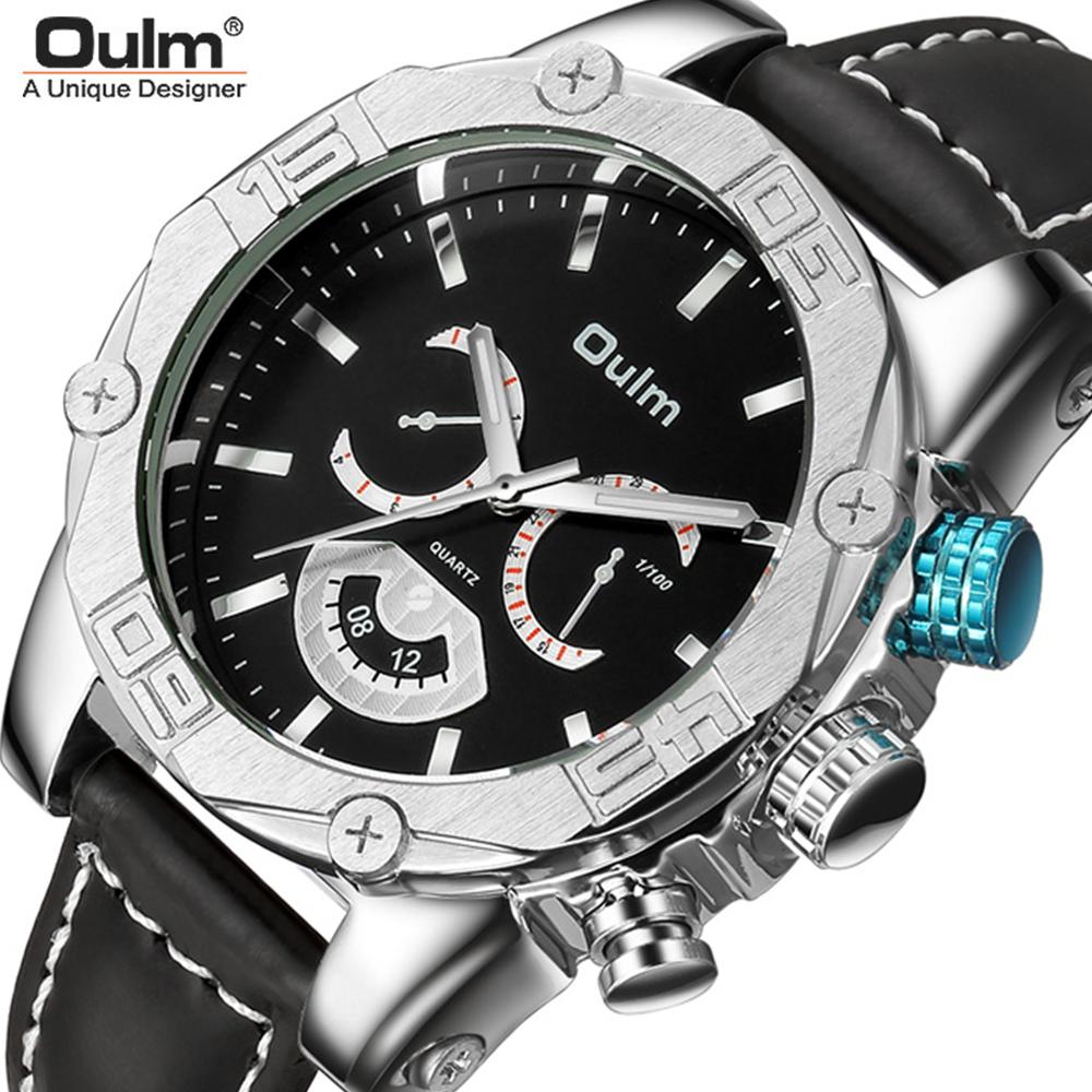 

Oulm 2022 Новые модные повседневные мужские часы Водонепроницаемые кварцевые часы Светящиеся часы