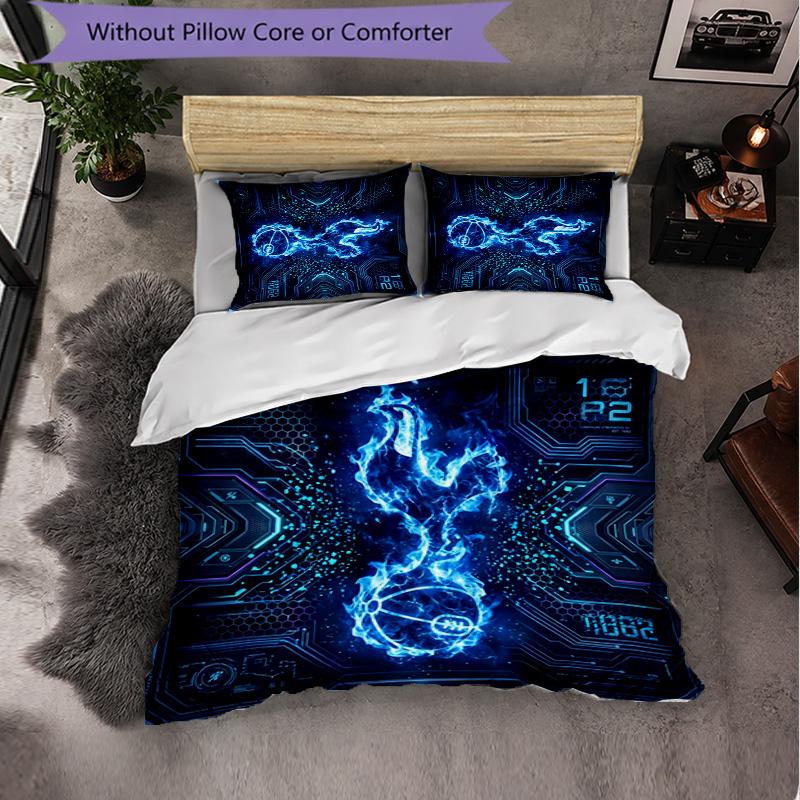 Tottenham Hotspur Muster 3-teiliges Bettwäsche-Set Weiche Mikrofaser-Bettbezug mit Kissenbezügen für Schlafzimmer