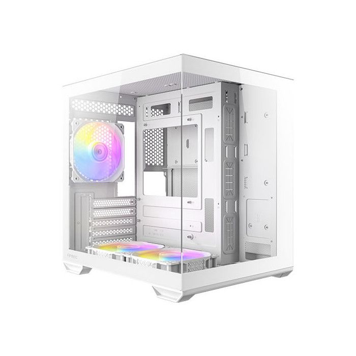 Antec CX60M ARGB White Case Mini-Tower White Tempered Glass USB 3.0 Micro-ATX
