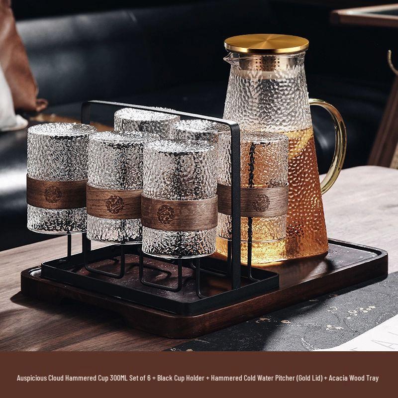

Jiakangming Chinese Retro Heat-Resistant Glass Cup Set