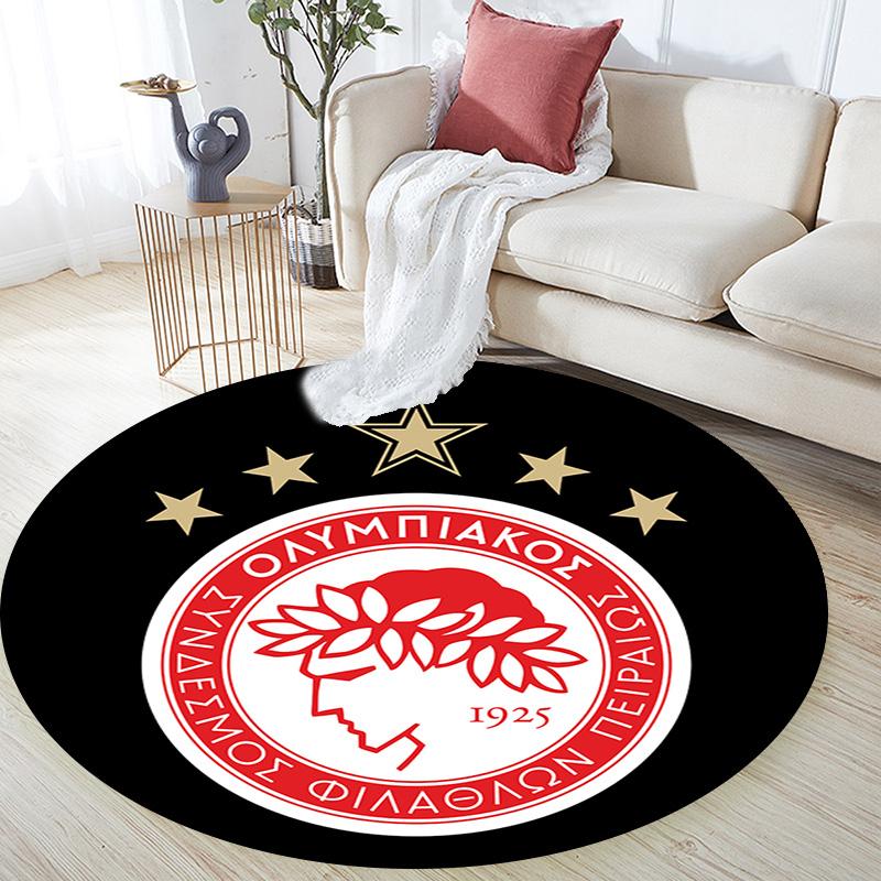 Olympiakos Piraeus Round Area Rug Under Office Chairs Bedroom Living Room Home Decor