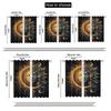 Set Of 2 Sun Moon Splicing Print Curtains Suitable Bedroom Living Room Kitchen Decoration Home Window Decor Curtain Polyester Perfect For Area