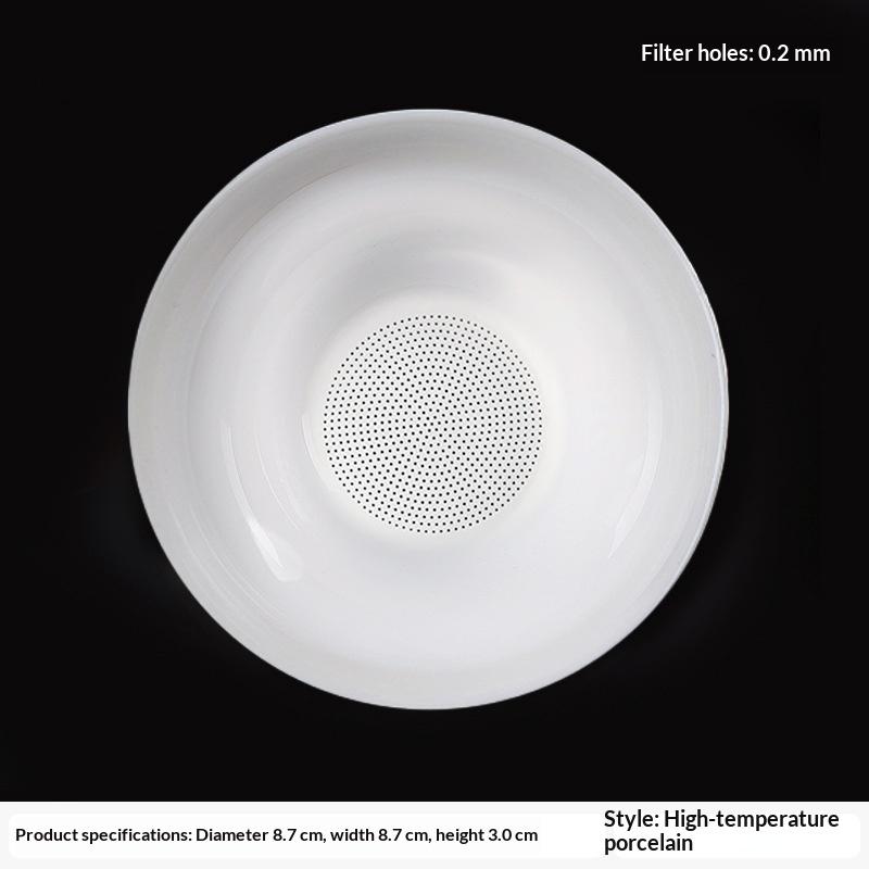 1Pcs Tea Maker Mutton Fat Jade White Porcelain All-In-One Full Ceramic Hole Tea Drain Ceramic Tea Set Accessories Tea Filter