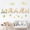 Cartoon Cute Train Lion Elephant Tiger Wild Animals Wall Stickers for Bedroom Living Room Nursery Decoration Wall Decals