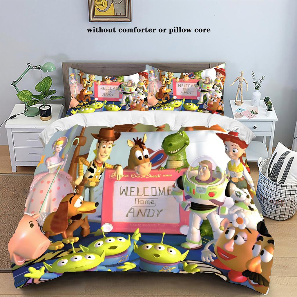 New Design Toy Story Bedding Sets Buzz Lightyear Woody Comforter Cover Bed Cover Duvet Cover Pillow Case 2-3 Pieces Sets