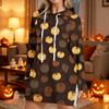 Women's Casual Long Sleeve Halloween Print Pullover Hoodie Sweatshirt