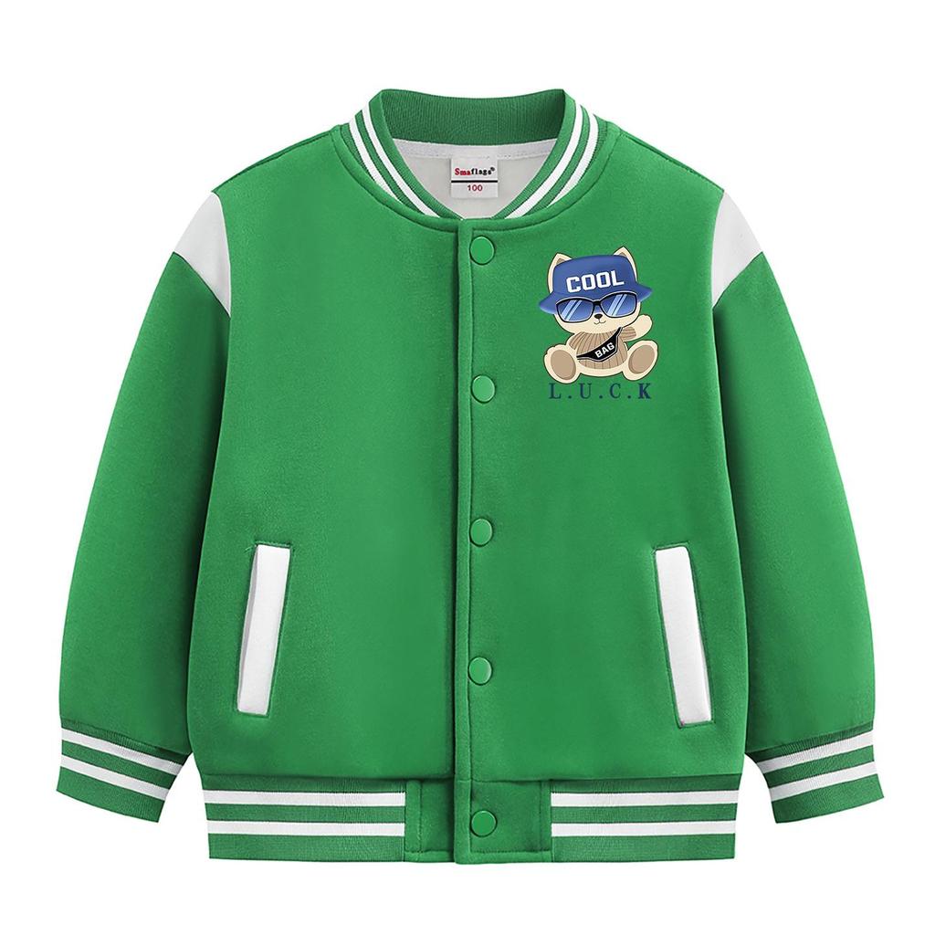 Jungen Koreanischer Stil Winter Baseballjacke mit Samt