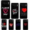 I Love You Pink Heart Phone Case For Google Pixel 9 8 7 6 Pro 8A 6A 7A 5G Silicone Shockproof Black Cover Fundas
