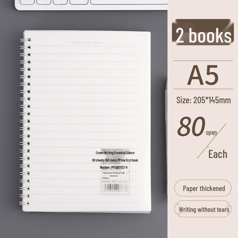 Student Notebook Set: A5 & B5 Thick Ruled Notebooks with Pocket Notepad